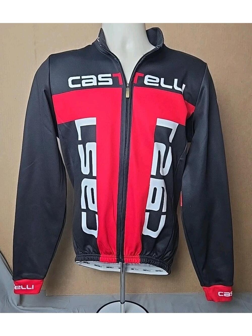 Castelli Racing Cycling Jacket XL Extra Large 120097 Black & Red EUC $300 MSRP